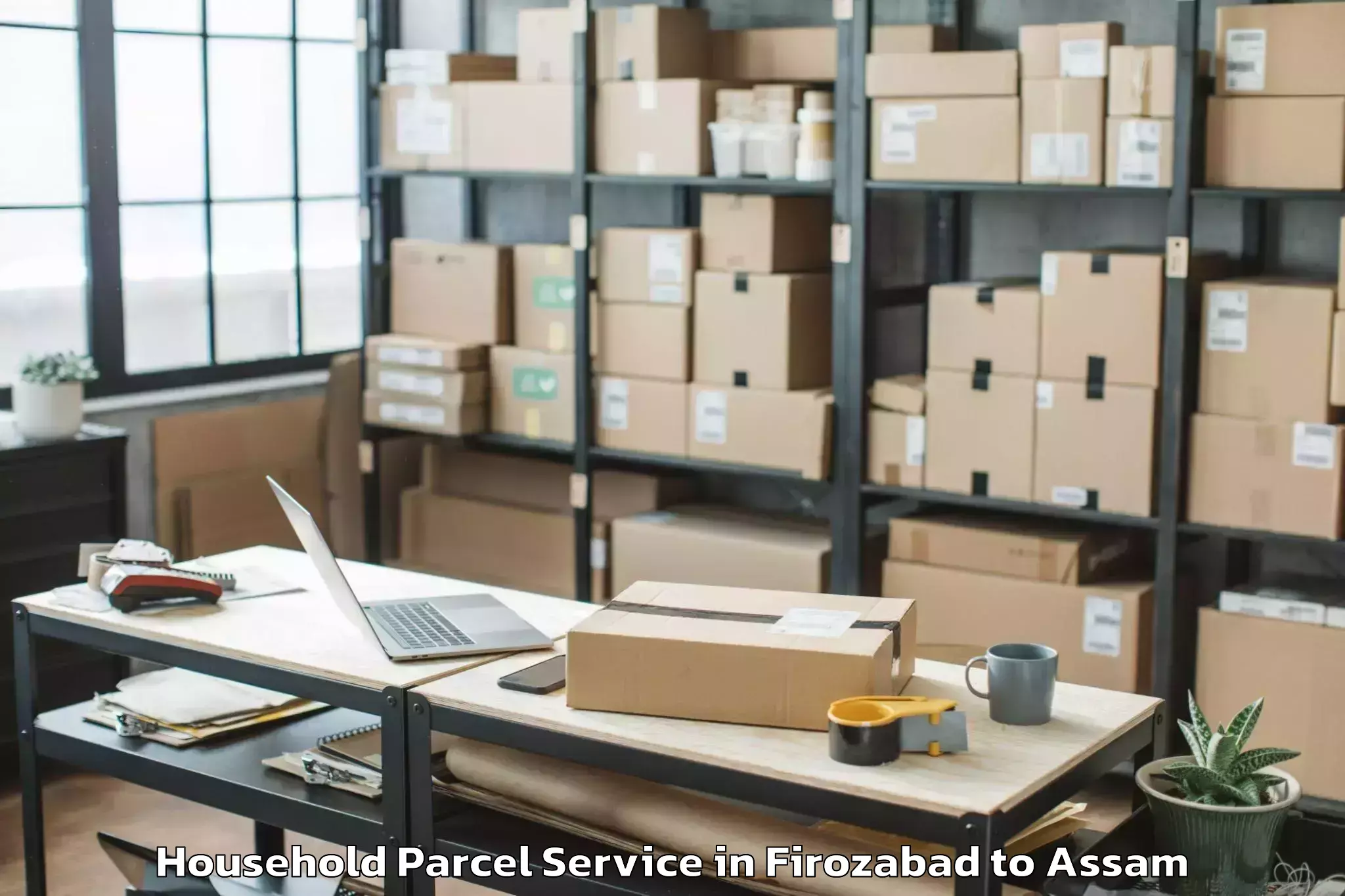 Efficient Firozabad to Lalapur Hailakandi Household Parcel